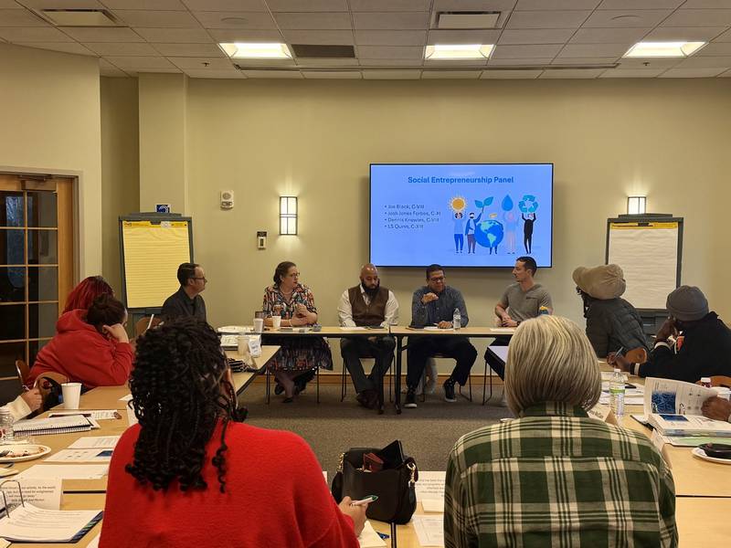 A social entrepreneurship panel.
